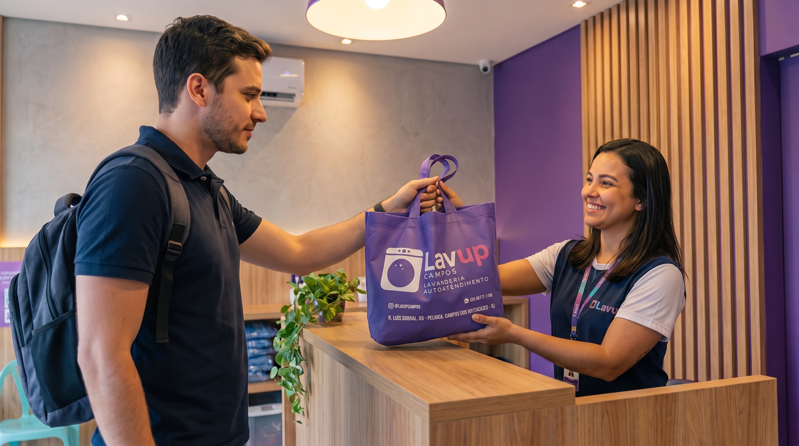 Cliente usando o sistema Drop & Go